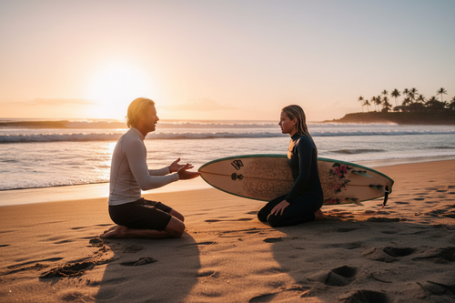 One-on-one private surf lesson with instructor